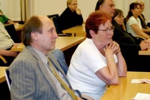 Kuvassa Matti Selenius ja Tuula Jämsen. Tuula toimi pitään paikallisjärjestön puheenjohtajana.